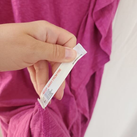 Free people beach Elisa Maxi Dress Dahlia Mauve NWT S oversized relaxed cotton - Picture 9 of 11